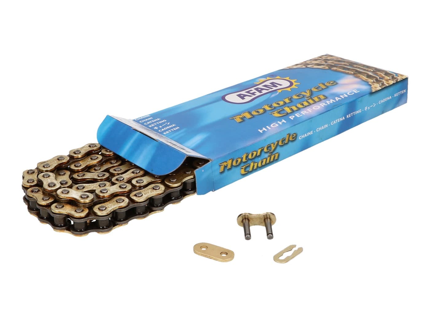Řetěz AFAM zesílený, zlatý - 420 R1-G x 112