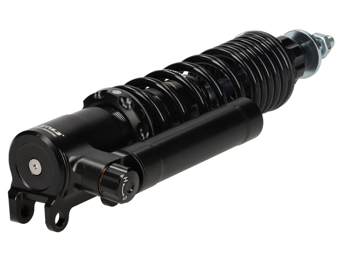 Přední tlumič BGM Pro černý 226 mm SC/F16 Competition pro Vespa GTS 125-300 Keyless 2023-