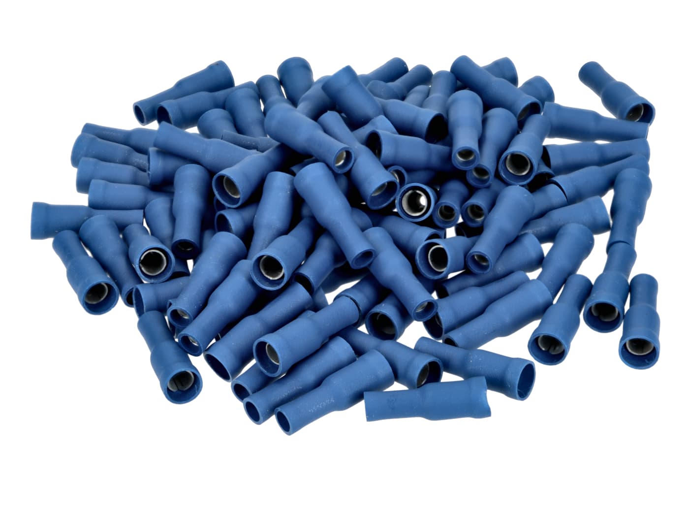 Cable lugs female round plug plastic blue - 100 pieces