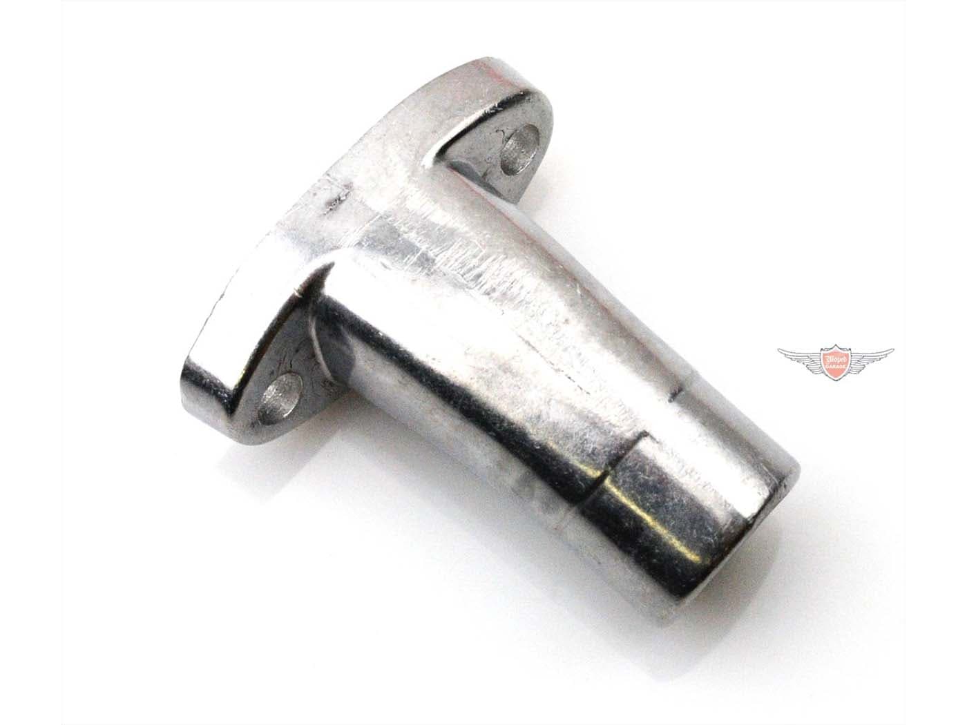 Diverse / Import Sací příruba hliníková, připojení karburátoru 26 mm, vnitřní průměr 20 mm, rozteč děr 45 mm, pro Zündapp, CS, CX, Hai, ZD, GTS, C 50 Sport