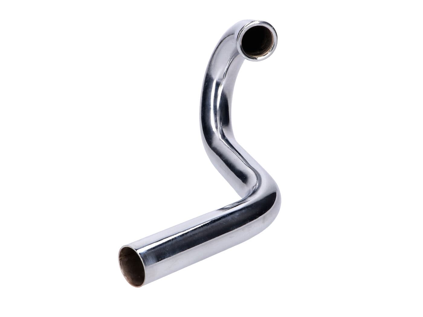 NTS Parts Výfuková příruba zvýšená 32 mm 320 mm chrom pro Hercules K 50 RX, RE, SB, DKW, KTM