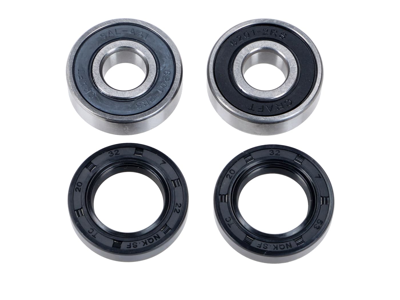 Front wheel bearing set for SYM Allo, Cello, Electrique, Fiddle, GTS, Orbit, Symply