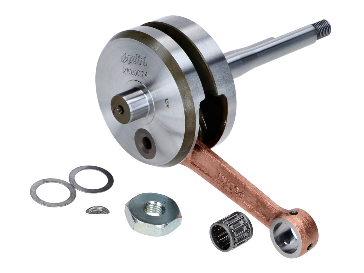 Crankshaft Polini EVO 12mm piston pin for Piaggio Ciao, Si