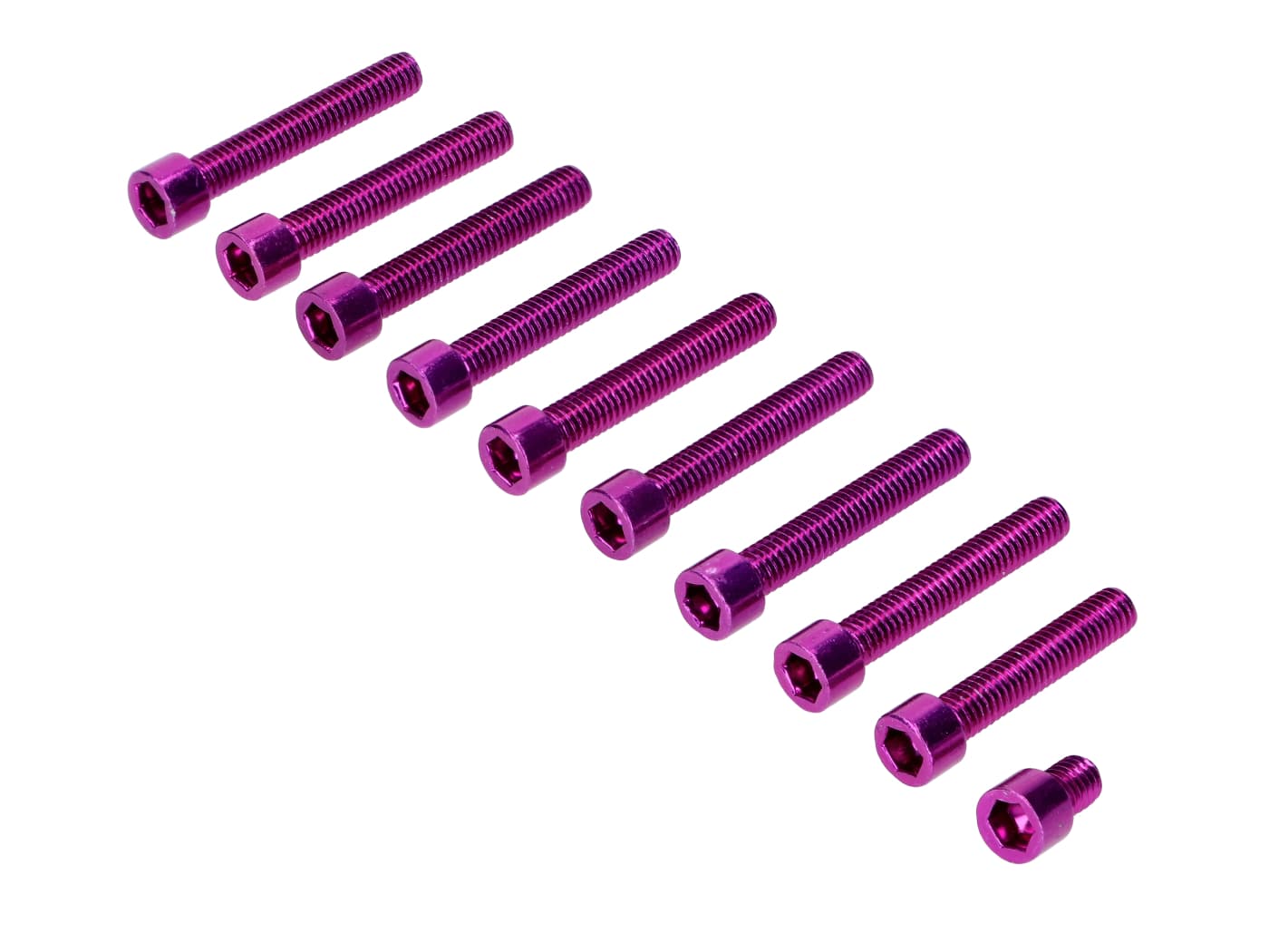 Engine cover screw set Schmitt purple for Simson S50, S51, S70, S53, S83 Enduro