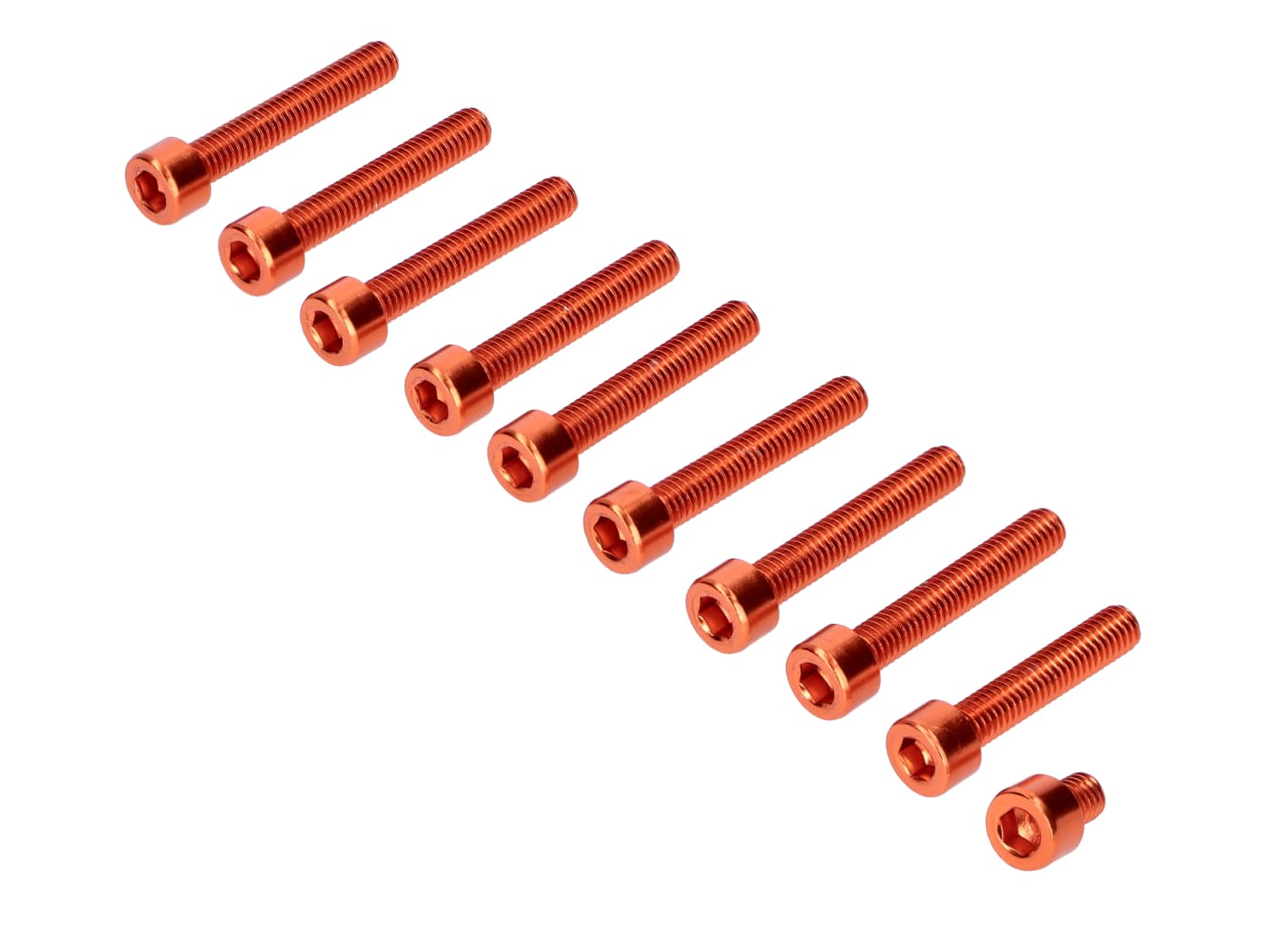 Engine cover screw set Schmitt orange for Simson S50, S51, S70, S53, S83 Enduro