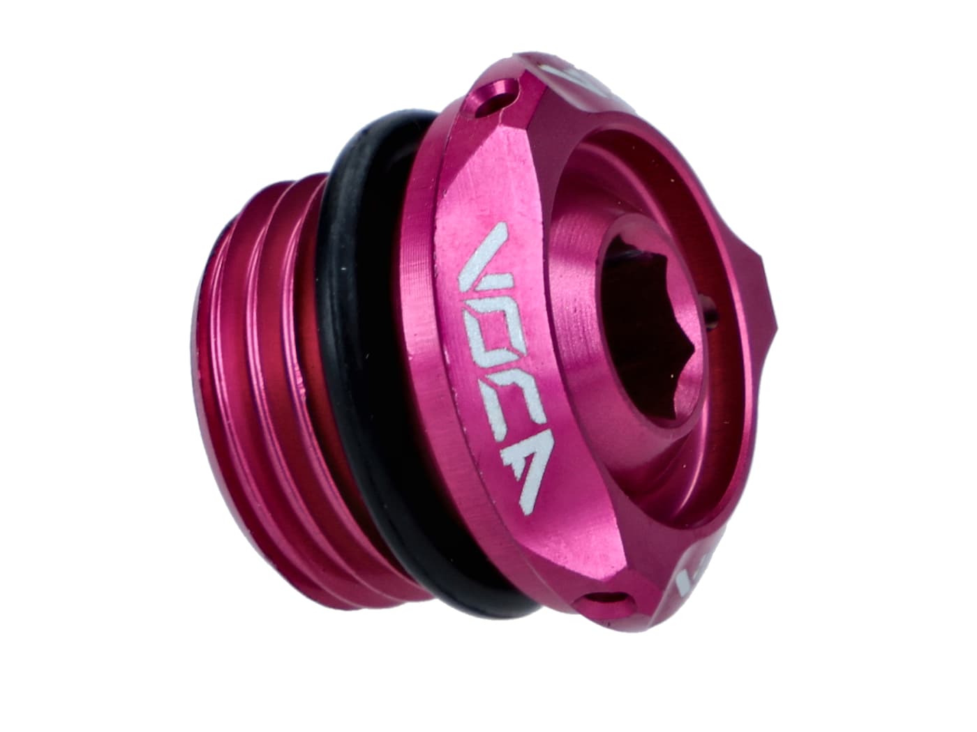 Oil filler plug VOCA V2 CNC pink for Derbi EBE, EBS, D50B