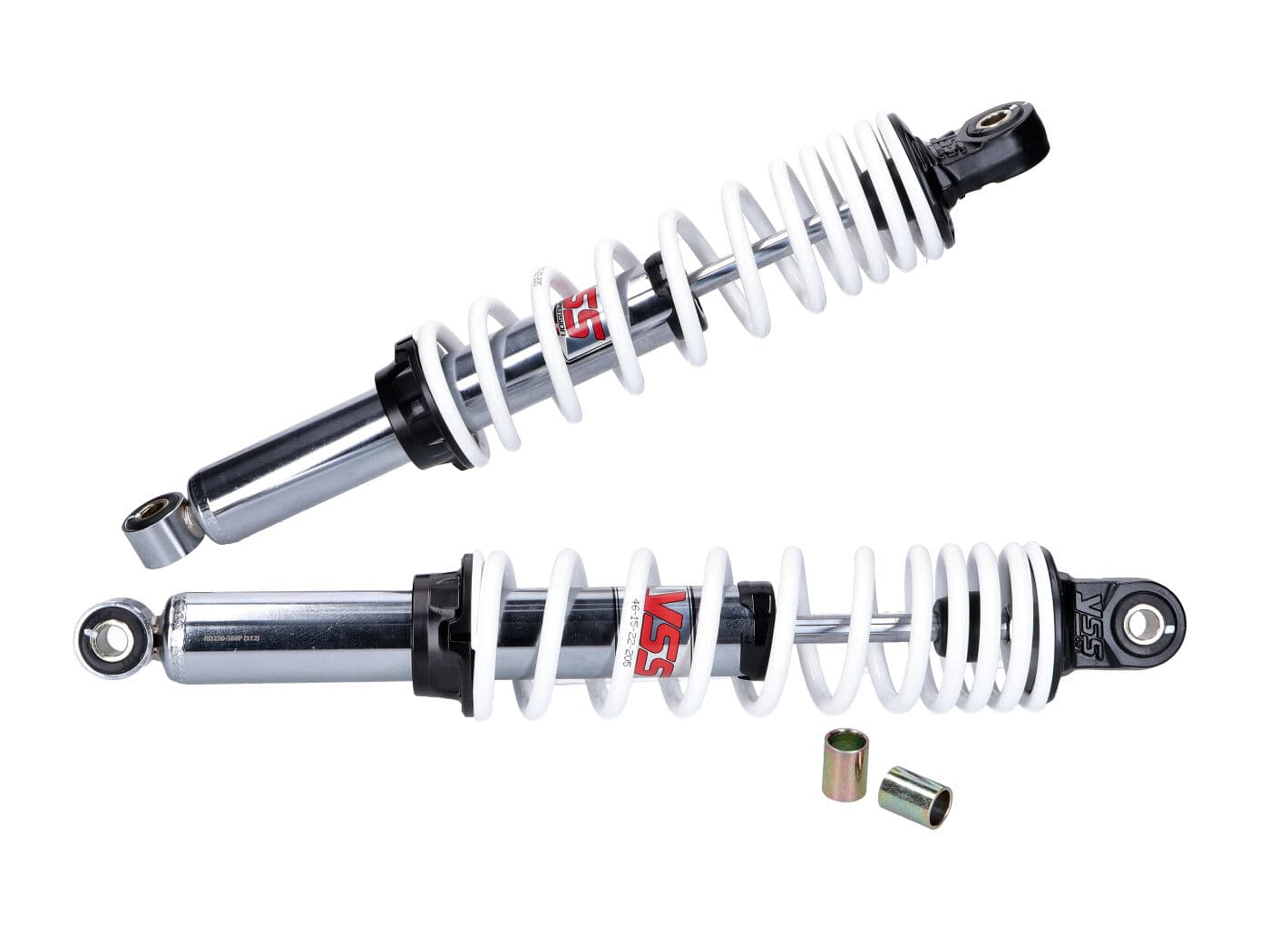 Sada tlumičů YSS Twin PRO-X 360 mm chrom/bílá pro Simson S50, S51