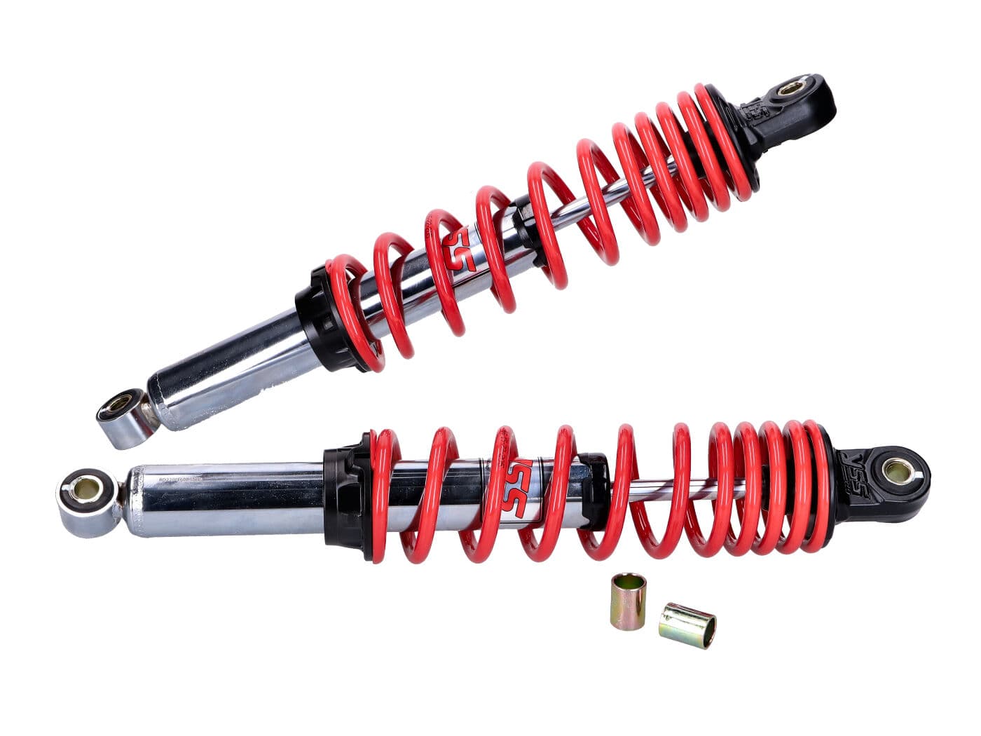 Sada tlumičů YSS Twin PRO-X 360 mm chrom/červená pro Simson S50, S51
